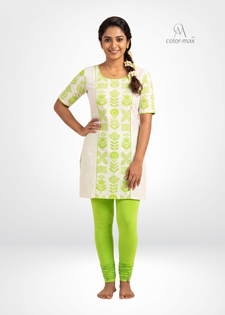 PARROT GREEN - Premium Cotton Lycra Chudi Leggings
